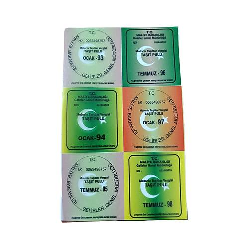 T�rk Bayra�� G�mr�k Pulu Oto Sticker ��erden Yap�kanl� Model
