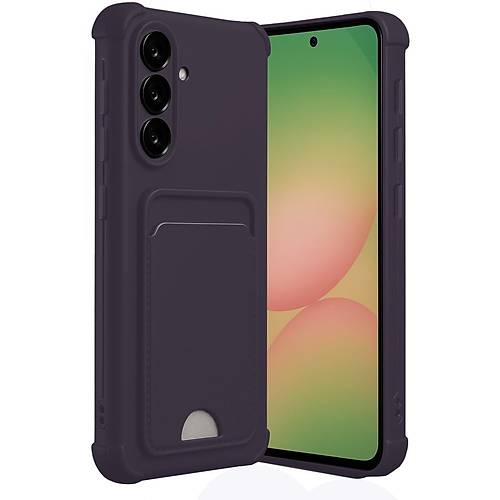 Galaxy A36 K�l�f Kelvin Kartvizitli Silikon - Derin Mor