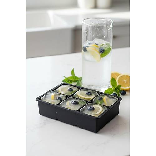 6 Hazneli Silikon Buz Kal�b� & �ok Ama�l� Buzluk Ve Dondurucu Organizeri 11x16 cm