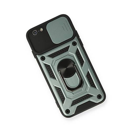 iPhone 6 K�l�f Pars Lens Y�z�kl� Silikon - Ye�il