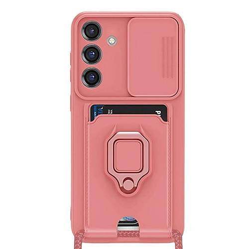 Galaxy S25 Plus K�l�f Zuma Kartvizitli Y�z�kl� Silikon - Pembe
