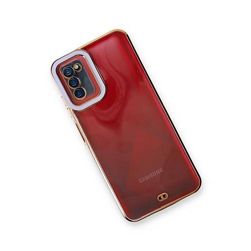 Galaxy A03S K�l�f Liva Lens Silikon - Lila