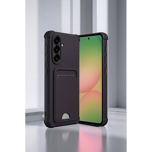 Galaxy A36 K�l�f Kelvin Kartvizitli Silikon - A��k Ye�il