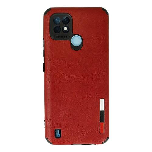Realme C21 K�l�f Loop Deri Silikon - K�rm�z�
