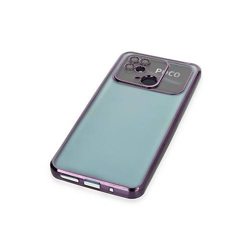 Redmi 10C K�l�f Razer Lensli Silikon - Mor