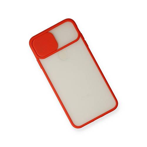 iPhone X K�l�f Palm Buzlu Kamera S�rg�l� Silikon - K�rm�z�