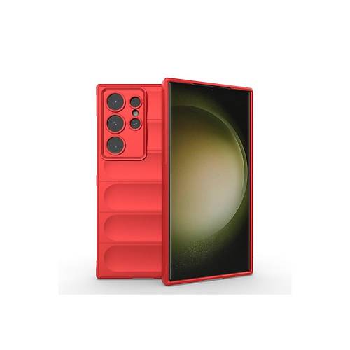Galaxy S24 Ultra K�l�f Optimum Silikon - K�rm�z�