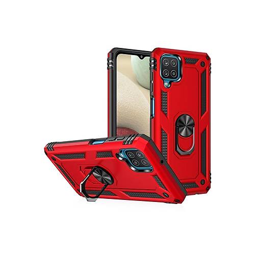 Galaxy A22 K�l�f Sofya Y�z�kl� Silikon Kapak - K�rm�z�