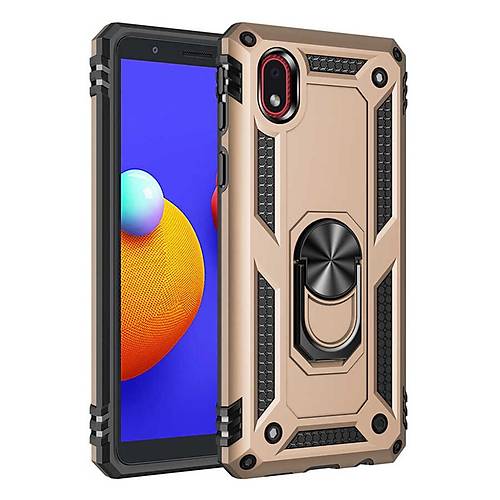 Galaxy A01 Core K�l�f Sofya Y�z�kl� Silikon Kapak - Gold