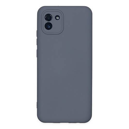 Galaxy A03 K�l�f Nano i�i Kadife Silikon - Gri