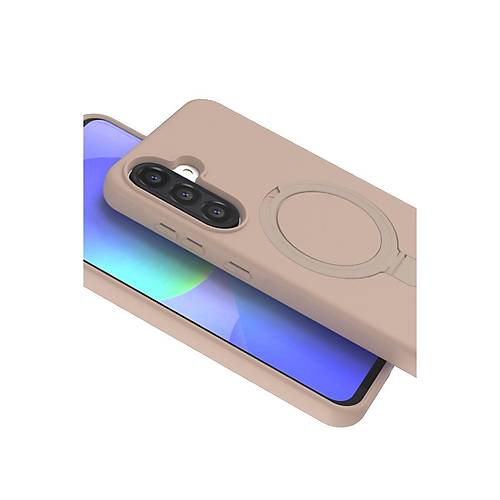 Galaxy A26 Regal Magsafe Standl� Kapak - ��l Titanyum