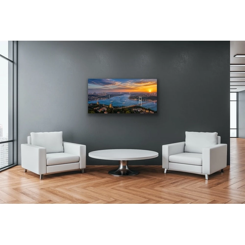 3 Bo�az Manzaral� �stanbul Kanvas Tablo 60X120 CM