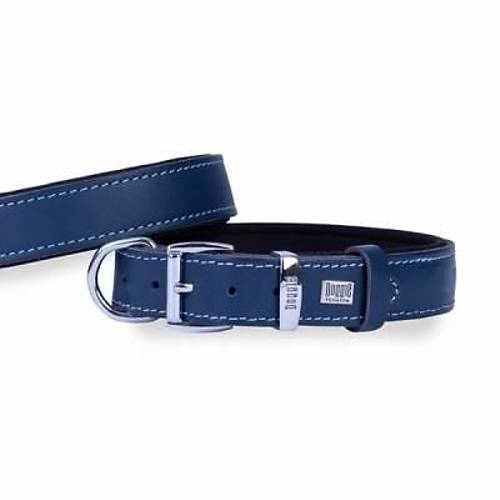 Konfor Deri K�pek Boyun Tasmas� Royalblue 2,5x37 45 Cm