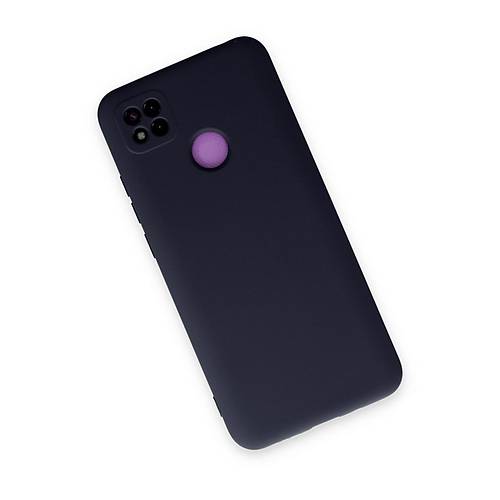 Redmi 9C K�l�f Nano i�i Kadife Silikon - Lacivert