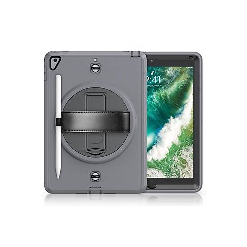 iPad 5 Air 9.7 K�l�f Strap-C Otterbox Tablet Kapak - Gri