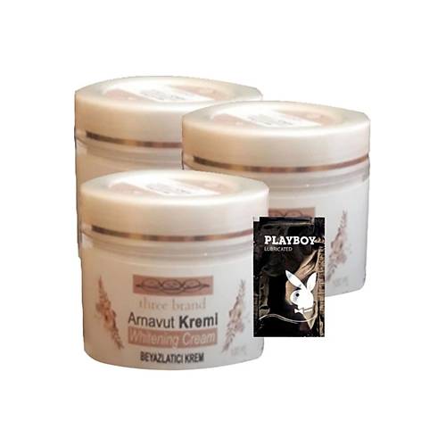 Three Brand Arnavut Kremi 100 ml 3x Adet Whitens Cream Antikara Kremi + 1 Adet Jel Hediye