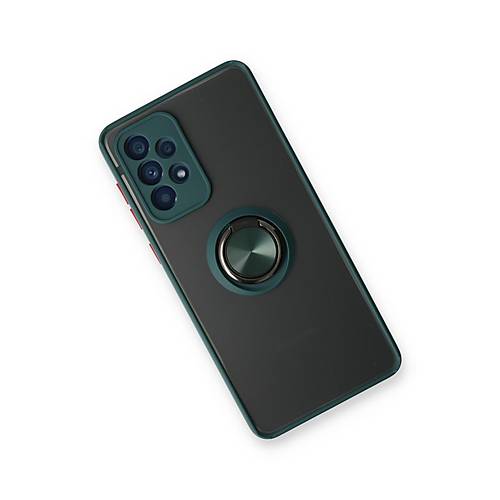 Galaxy A53 5G K�l�f Montreal Y�z�kl� Silikon Kapak - Ye�il