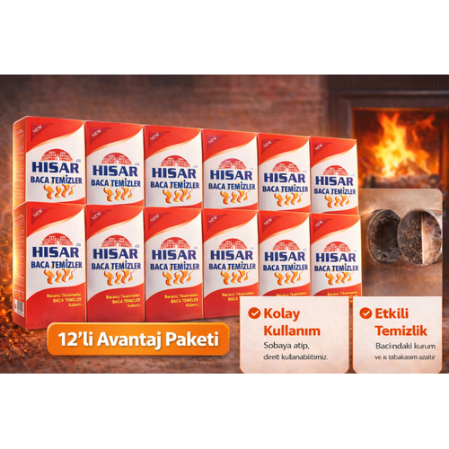 Hisar Elit Baca Temizleyici Soba ve ��mine ��in Kurum Temizleme �r�n� 12 Adet