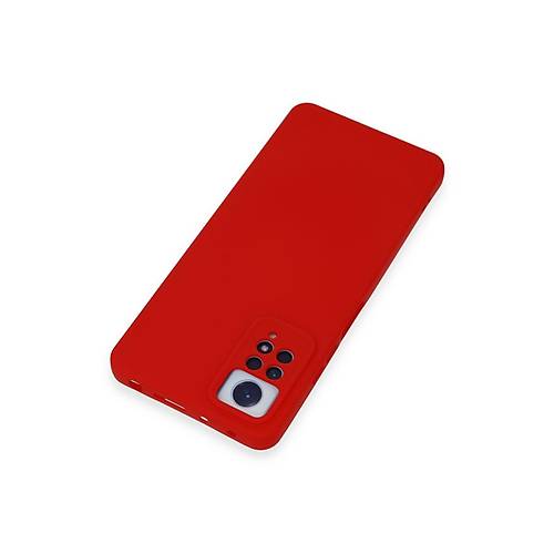 Redmi Note 12 Pro 4G K�l�f Nano i�i Kadife Silikon - K�rm�z�