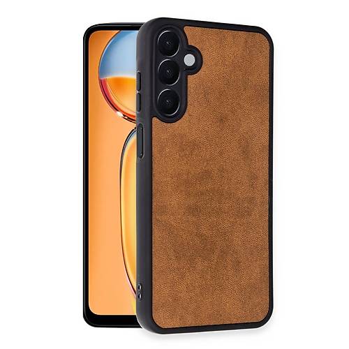 Galaxy A05S K�l�f Aras Deri Kapak - Taba