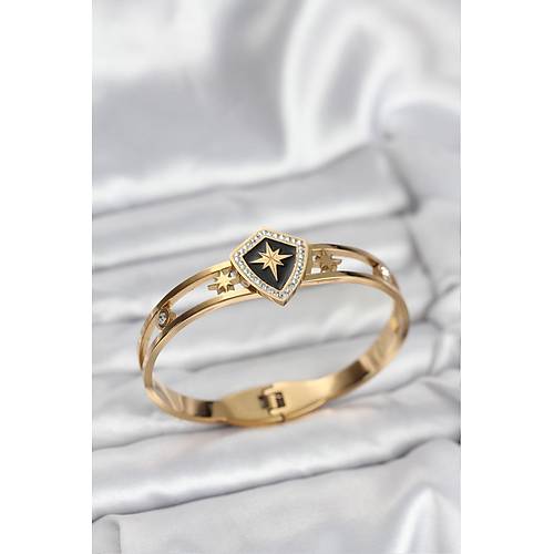 316L �elik Gold Renk Kutup Y�ld�z� Kelep�e Bileklik