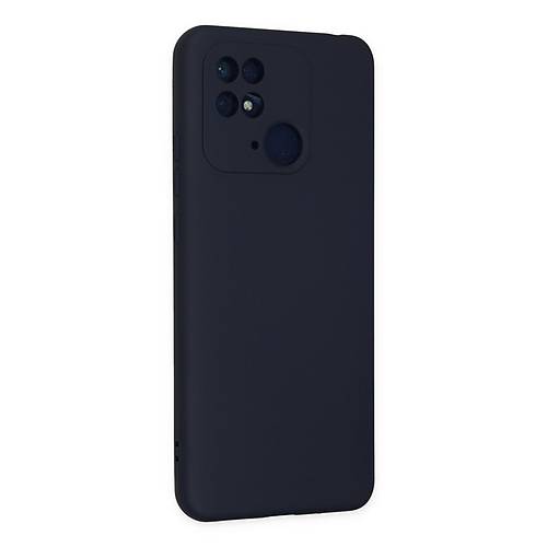 Redmi 10C K�l�f Nano i�i Kadife Silikon - Lacivert