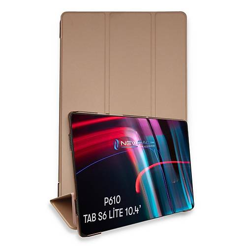Galaxy P610 Tab S6 Lite 10.4 K�l�f Tablet Smart K�l�f - Rose Gold