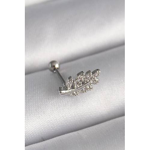 316L �elik G�m�� Renk Zirkon Ta�l� Dal Tragus Piercing