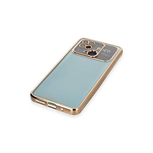 Redmi 10C K�l�f Razer Lensli Silikon - Gold