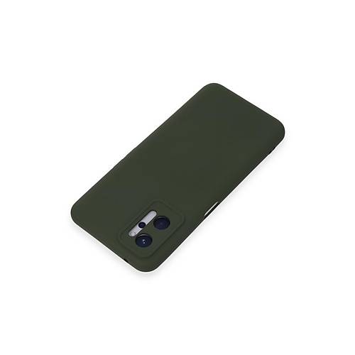 Realme 9i 4G K�l�f Nano i�i Kadife Silikon - Koyu Ye�il