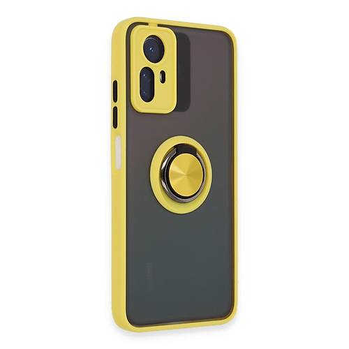 Redmi Note 12S K�l�f Montreal Y�z�kl� Silikon Kapak - Sar�