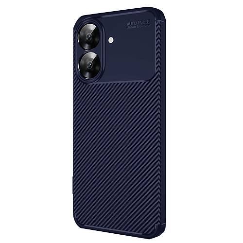 Realme Note 60 K�l�f Auto Focus Karbon Kapak - Lacivert