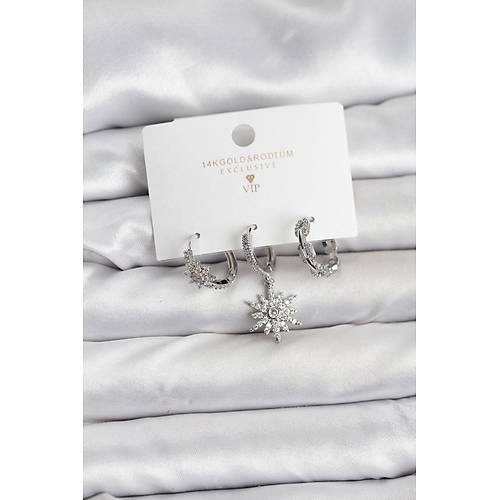 Pirin� G�m�� Renk Kutup Y�ld�z� Model 3'l� Kad�n K�pe Seti