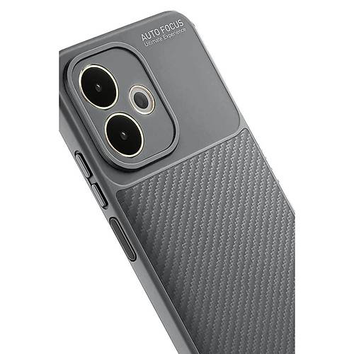 A5 Pro 4G K�l�f Auto Focus Karbon Kapak - Gri