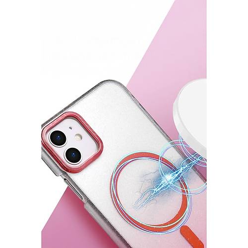 iPhone 12 Glossy Magsafe Kapak - Mor