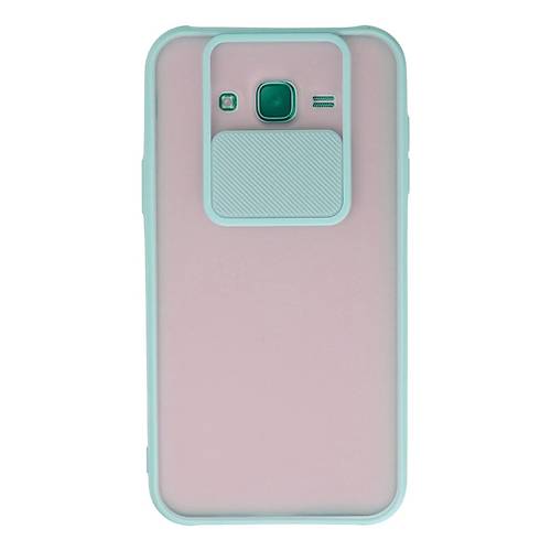 Galaxy J7 K�l�f Palm Buzlu Kamera S�rg�l� Silikon - Turkuaz