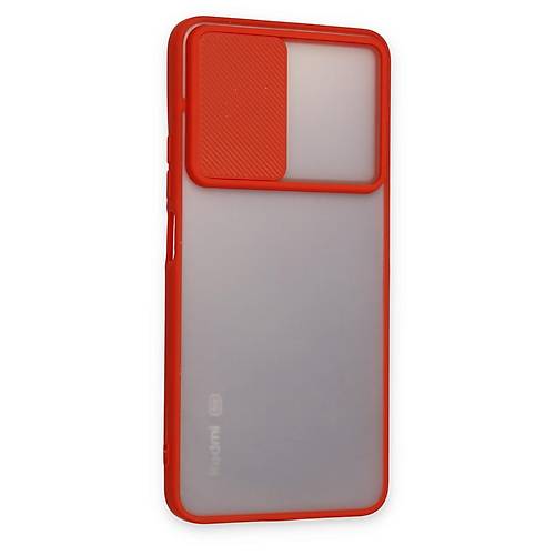 Redmi Note 11T K�l�f Palm Buzlu Kamera S�rg�l� Silikon - K�rm�z�
