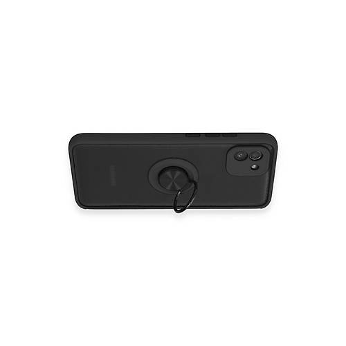Galaxy A03 K�l�f Montreal Y�z�kl� Silikon Kapak - Siyah