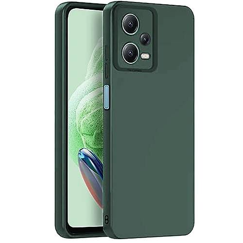 Redmi Note 12 Pro 5G K�l�f Nano i�i Kadife Silikon - Koyu Ye�il