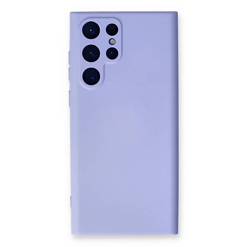 Galaxy S22 Ultra K�l�f Nano i�i Kadife Silikon - Lila
