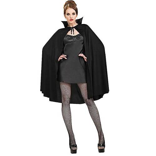 Siyah Renk Yakal� Halloween Pelerini 90 cm