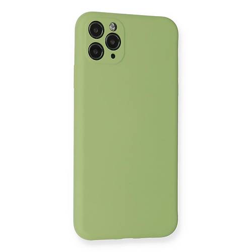 iPhone 11 Pro Max K�l�f Nano i�i Kadife Silikon- Ye�il