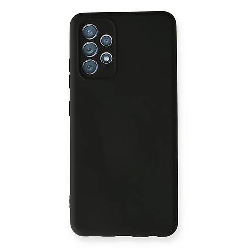 Galaxy A32 K�l�f Nano i�i Kadife Silikon - Siyah