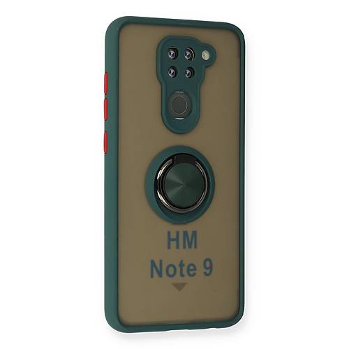 Redmi Note 9 K�l�f Montreal Y�z�kl� Silikon Kapak - Ye�il
