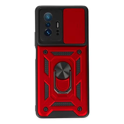 Mi 11T Pro K�l�f Pars Lens Y�z�kl� Silikon - K�rm�z�