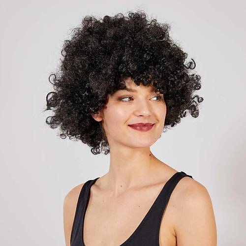 Siyah Renk K�v�rc�k Afro Bonus Peruk