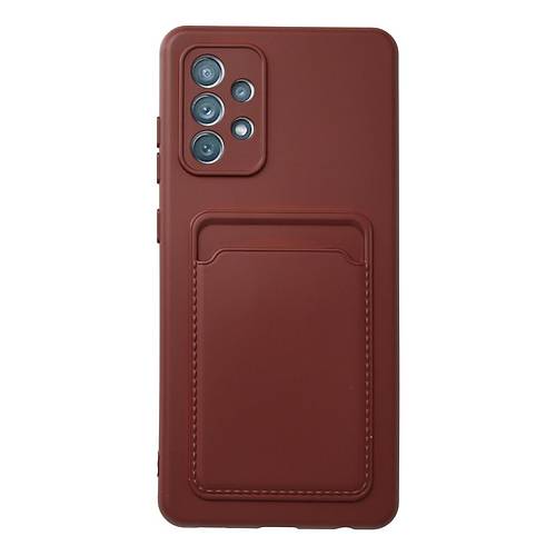 Galaxy A72 K�l�f Kelvin Kartvizitli Silikon - Bordo