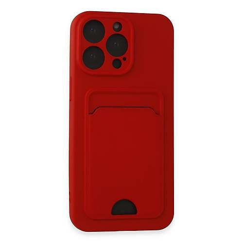iPhone 14 Pro Max K�l�f Kelvin Kartvizitli Silikon - K�rm�z�