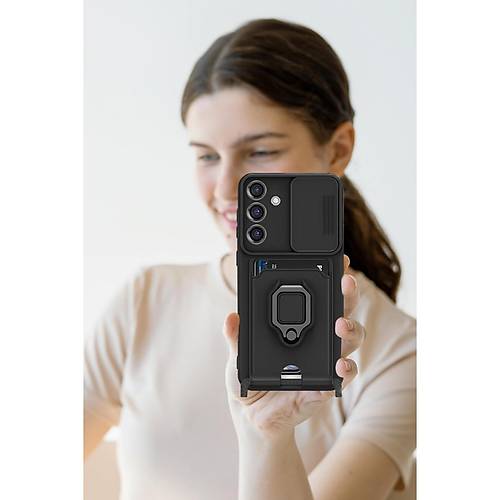 Galaxy S25 Plus K�l�f Zuma Kartvizitli Y�z�kl� Silikon - Lacivert