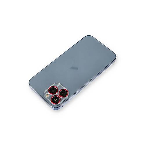 iPhone 11 Pro Metal Kamera Lens Koruma Cam - K�rm�z�